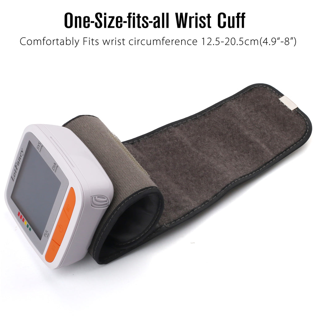 Wrist Blood Pressure Monitor, Automatic Digital Blood Pressure Machine Wrist Adjustable Cuff (5.3-8.5''), 2 Users, 120 Memory, Home BP Gauge for Irregular Heartbeat Detection