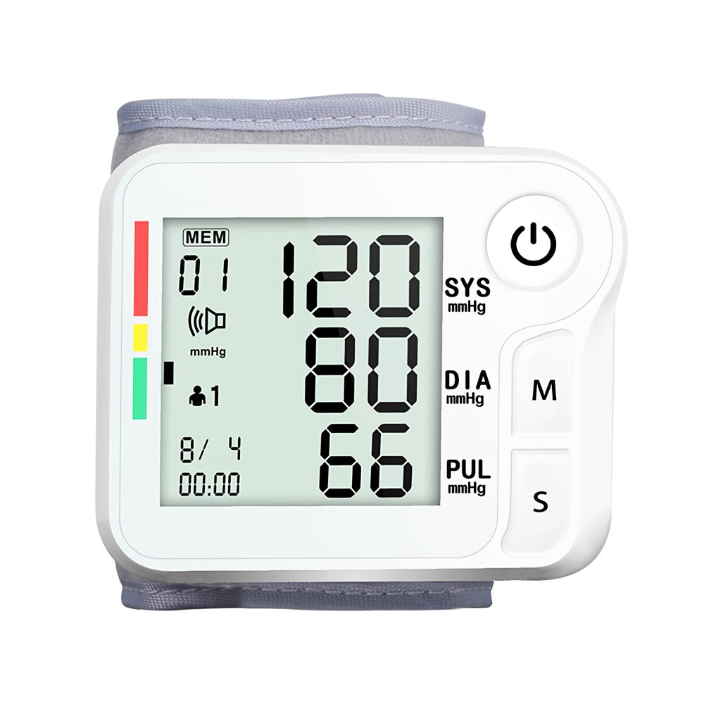 CHANG KUN AUTOMATIC DIGITAL WRIST BLOOD PRESSURE MONITOR - Adjustable Cuff With Heart Rate Monitor, WHO Health Indicator, Battery Operated (Batteries Not Included), For Home Use, Easy To Operate, Portable Design