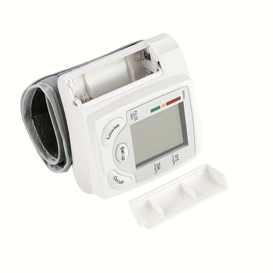 CHANG KUN AUTOMATIC DIGITAL WRIST BLOOD PRESSURE MONITOR - Adjustable Cuff With Heart Rate Monitor, WHO Health Indicator, Battery Operated (Batteries Not Included), For Home Use, Easy To Operate, Portable Design