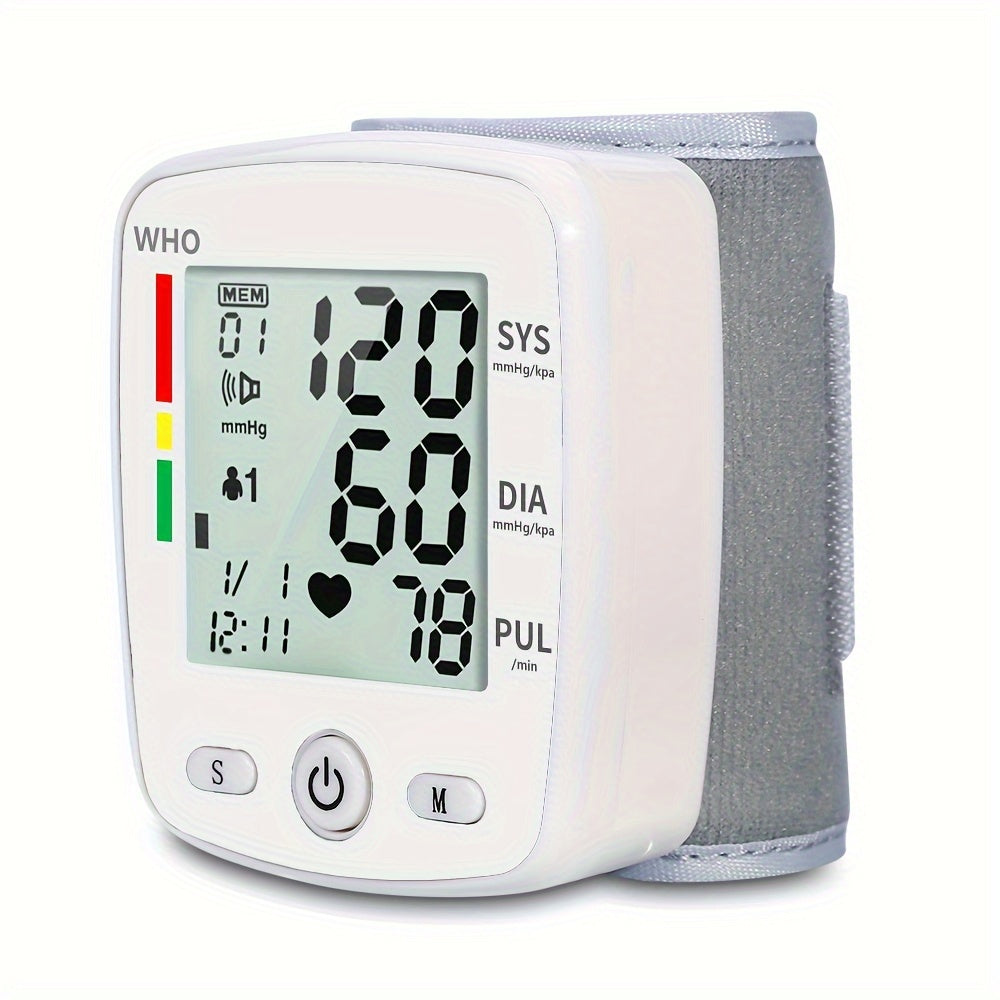 CHANG KUN Wrist Blood Pressure Monitor Digital BP Machine with Large LCD Display, Voice Broadcast, 2x99 Readings Memory, Adjustable 5.4"-7.7" Cuff, USB Rechargeable & Portable for Home/Travel (CK-W355), Blood Pressure Machine for Adults