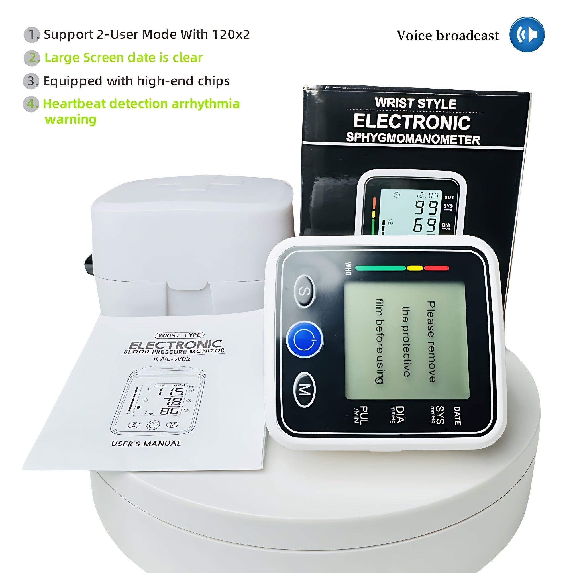 New Sphygmomanometer, Sphygmomanometer Wristband, Sphygmomanometer, Intelligent Voice Broadcast, Bring A Better Life To The Family