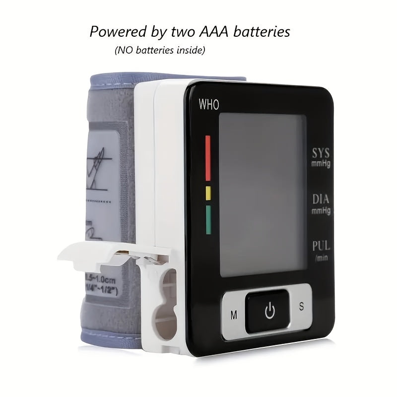 CHANG KUN Wrist Blood Pressure Monitor with Adjustable Cuff, 90 Memory, Battery Operated (AAA Not Included), for Home & Clinical Use, Health Monitoring Device