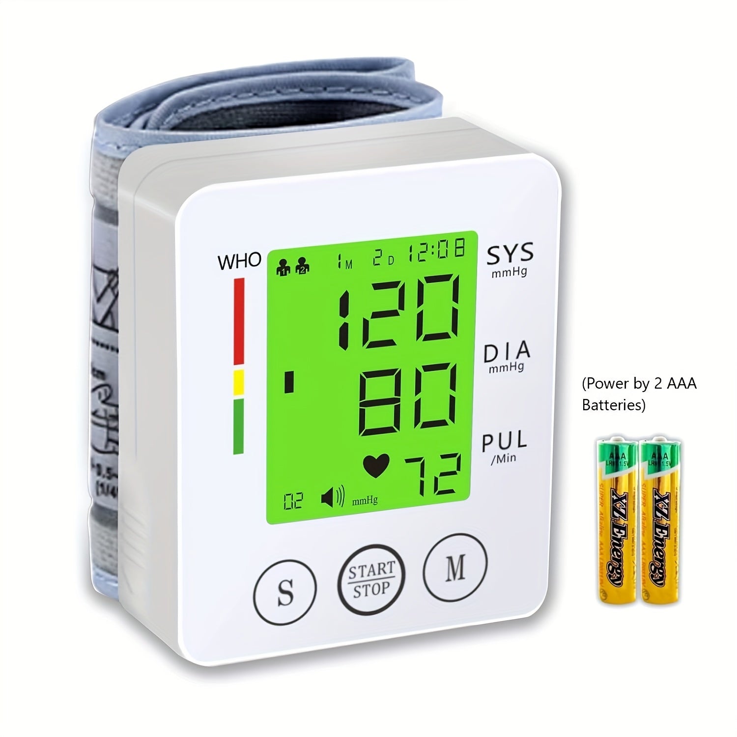 CHANG KUN Wrist Blood Pressure Monitor Automatic Wrist Bp Monitor Talking Blood Pressure Cuff for Home Use Adjustable Cuffs for Adult Electronic Digital Large LCD Display with Battery and Carrying Case