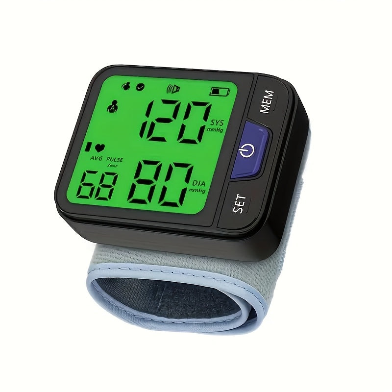 CHANGKUN Portable Wrist Blood Pressure Monitor with Voice & Large Tricolor Display - Digital Automatic Cuff, Memory Storage, Battery Operated, Includes Carrying Case (Batteries Not Included), Blood Pressure Monitor for Home