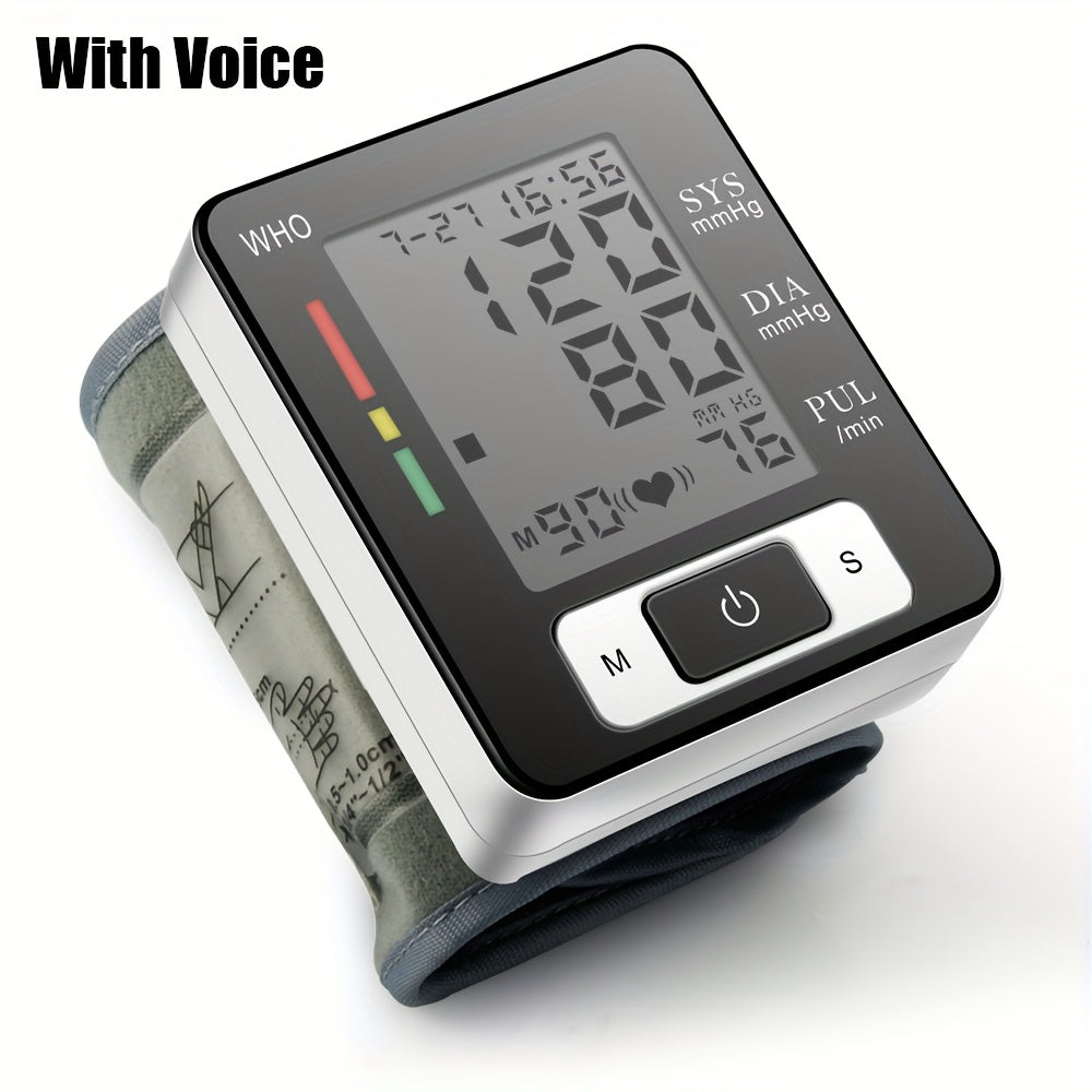 CHANG KUN Wrist Blood Pressure Monitor with Adjustable Cuff, 90 Memory, Battery Operated (AAA Not Included), for Home & Clinical Use, Health Monitoring Device