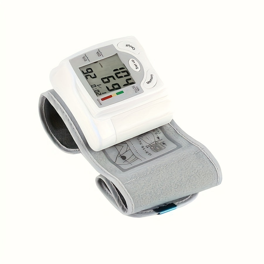 CHANG KUN AUTOMATIC DIGITAL WRIST BLOOD PRESSURE MONITOR - Adjustable Cuff With Heart Rate Monitor, WHO Health Indicator, Battery Operated (Batteries Not Included), For Home Use, Easy To Operate, Portable Design