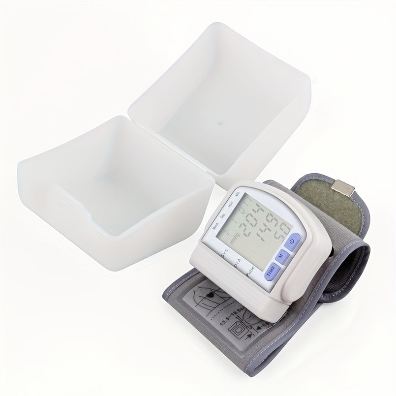 Automatic Blood Pressure Monitor Wrist Cuff with Large LCD Screen And Durable PP Storage Box - Adjustable Cuff, Pulse Rate Detection, Irregular Heartbeat Alert, Battery-Powered (Batteries Not Included), Safe for Adults, 36V Or Lower, Summer Deal