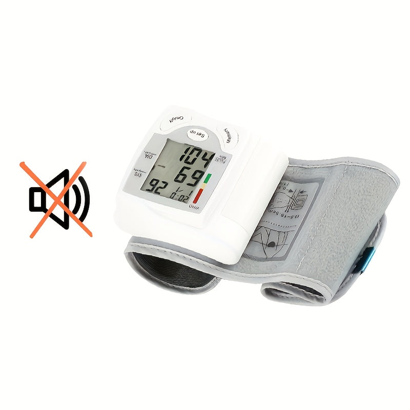 Automatic Wrist Blood Pressure Monitor with Large LCD Screen - Adjustable Cuff, Pulse Rate Detection, Irregular Heartbeat Alert, Battery-Powered (Batteries Not Included), Safe for Adults, 36V Or Lower, President's Day And Start Of School Season