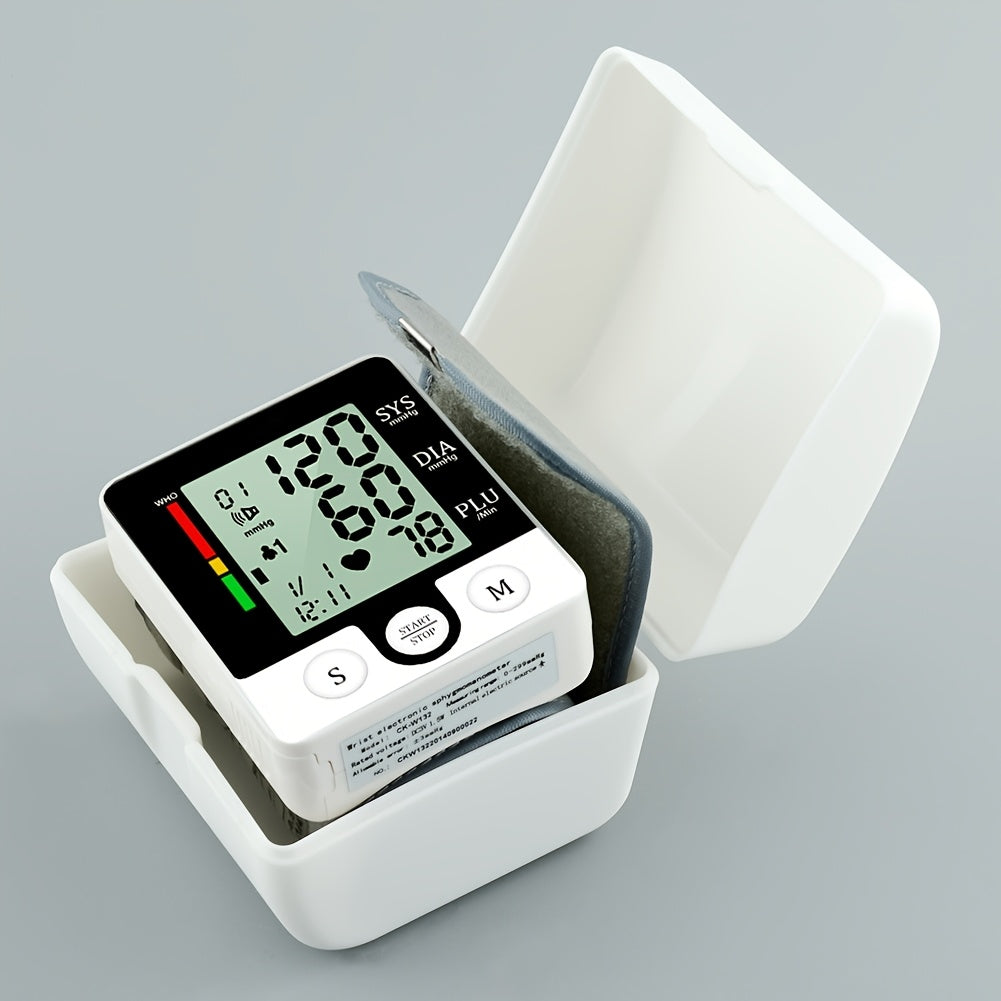 CHANG KUN Wrist Blood Pressure Monitor Automatic Wrist Bp Monitor Blood Pressure Cuff For Home Use Adjustable Cuffs For Adult Electronic Digital Large LCD Display With Battery And Carrying Case