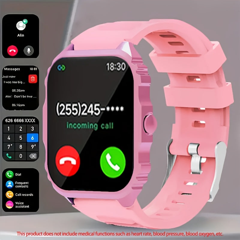 [Sporty Smartwatch] Multifunctional Smartwatch with Wireless Calling | Sporty Outdoor/Hiking/Travel Wear, Sports Data Tracking, Alarm Clock, Prolonged Sitting Reminder, Metal Body & Silicone Strap – Perfect Holiday Gift