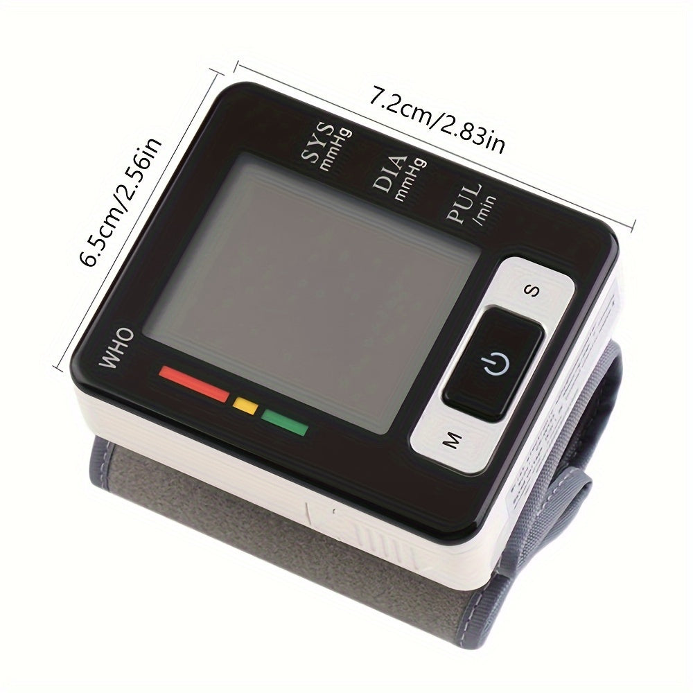 [Automatic Wrist BP Monitor] CHANG KUN Automatic Wrist BP Monitor for Adults - 1pc Digital Blood Pressure Cuff with Heart Rate Measurement, Memory Storage, Adjustable Cuff, Easy-to-Read LCD Display - Portable for Home/Travel Use, Ideal for Hypertension