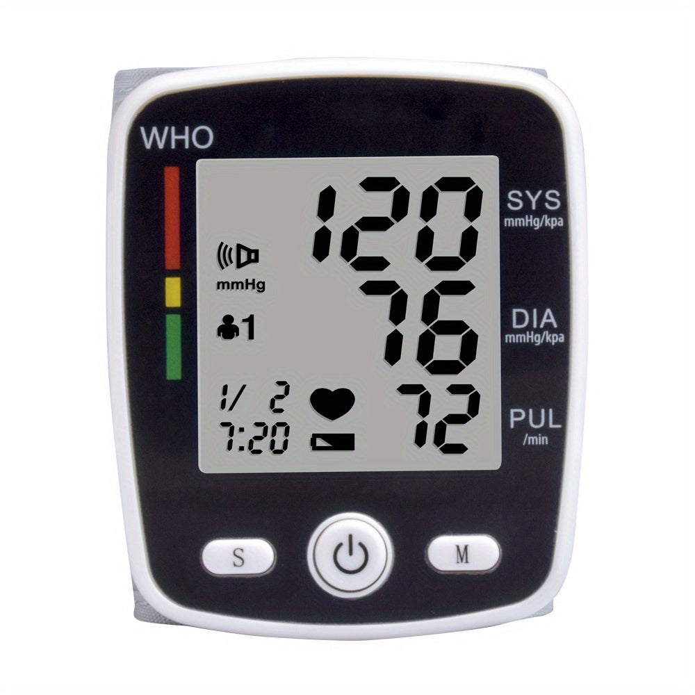 CHANGKUN Rechargeable Blood Pressure Monitor, Wrist Blood Pressure Cuff Monitor with USB Charging, Automatic Digital BP Machine, Voice Broadcast, Large Display Screen (Built-in rechargeable lithium battery)