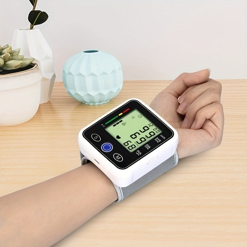 W01- Wrist Blood Pressure Monitor.BP Blood Pressure Meter - Stethoscope.One-click Operation, Precise Measurement, LCD Display, Voice Broadcast, Suitable for High And Low Blood Pressure, Heart Rate Irregular Detection.(Battery Not Included)