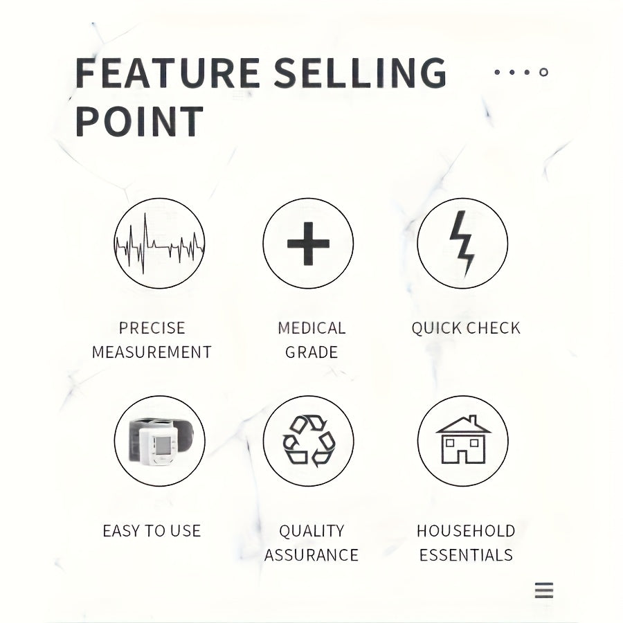 CHANG KUN AUTOMATIC DIGITAL WRIST BLOOD PRESSURE MONITOR - Adjustable Cuff With Heart Rate Monitor, WHO Health Indicator, Battery Operated (Batteries Not Included), For Home Use, Easy To Operate, Portable Design